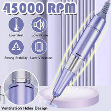 Load image into Gallery viewer, 45000RPM Electric Nail Drill Machine Rechargeable Manicure Cutter Machine With LCD Display Professional Nails Sander Nail Art