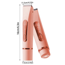 Load image into Gallery viewer, 2-in-1 Women’s Bikini Trimmer, Upgraded High-Power Bikini Shaver, Rechargeable Cordless Electric Shaver &amp; Hair Removal with 0.5m