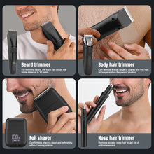Load image into Gallery viewer, 4-in-1 Men's Multi functional Hair Clipper Set Nose Hair Trimmer Electric Shaver and Beard Trimmer Grooming Tools Set