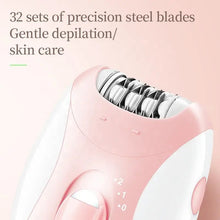Load image into Gallery viewer, Women Epilator Electric Facial Body Painless Lady Legs Bikini Legs Arms Underarm Rotary Epilator Rechargeable
