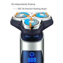 Load image into Gallery viewer, Electric Shaver For Men Washable Beard Rotary Electric Razor Rechargeable Facial Shaving Machine Wet Dry USB