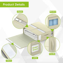 Load image into Gallery viewer, Portable Handle Bed Sheet Box Bed Sheet Storage Box Capacity Bed Sheet Storage Box with Window Dust Proof Foldable for Clothes