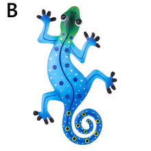 Load image into Gallery viewer, Metal Gecko Wall Decor Art Craft Inspirational Sculpture Hang Indoor Outdoor Home Garden Bedroom Office Landscape Decoration