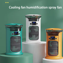 Load image into Gallery viewer, Portable Rechargeable Quiet Cool Air Fan with Humidifier Desktop Air Conditioner Water Ice Cooling Cooling Fan For Office Home