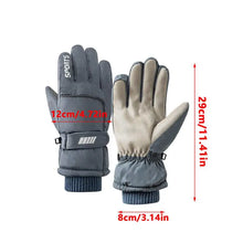 Load image into Gallery viewer, Men Winter Waterproof Cycling Gloves Outdoor Sports Running Motorcycle Ski Touch Screen Fleece Gloves Non-slip Warm Full Fingers