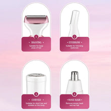 Load image into Gallery viewer, 4-in-1 Multifunctional Electric Hair Removal Device for Women Full Body Shaving and Eyebrow Trimming Device Nose Hair Remover
