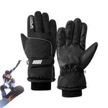 Load image into Gallery viewer, Men Winter Waterproof Cycling Gloves Outdoor Sports Running Motorcycle Ski Touch Screen Fleece Gloves Non-slip Warm Full Fingers