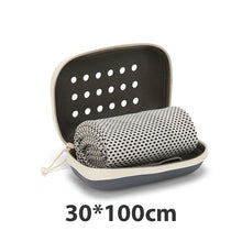 Load image into Gallery viewer, Quick Drying Cooling Towel Soft Breathable Chilly Sweat Absorption Cold Towel with Storage Box Sports Running Yoga Gym Club