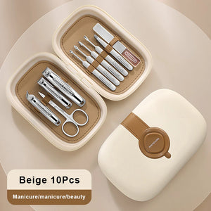 10Pcs Nail Clipper Set Beautifully Packaged Travel Kit Nail Clipper Set Portable Complete Second Opening Nail Art