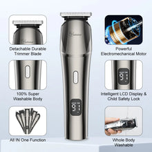 Load image into Gallery viewer, 6-in-1 Hair Trimmer Set for Men Face Body Beard Clipper Wet/Dry Waterproof Electric Hair Cutting Machine Grooming Kit
