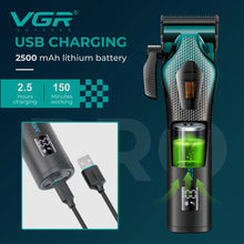 Load image into Gallery viewer, high-end customized electric hair clipper gradient metal shell electric push shear intelligent control hair trimmer