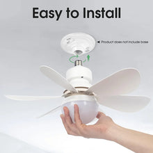 Load image into Gallery viewer, 40W Ceiling Fan Light LED E27 With Remote Control Dimming Suitable For Living Room Bedroom Kitchen And Home Use, 85-265V