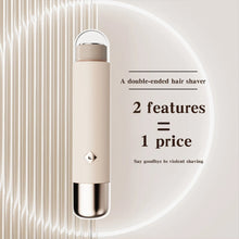 Load image into Gallery viewer, 2-in-1 Bikini Trimmer IPX7 Waterproof Facial Mustache Hair Removal Razor USB Rechargeable Electric Epilator for Women
