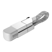 Load image into Gallery viewer, Zinc Alloy 4-in-1 Portable Keychain Charging Cable 60W PD Fast Charge Data Cable Adapter for iPhone TypeC Android