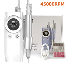 Load image into Gallery viewer, 45000RPM Electric Nail Drill Machine Rechargeable Manicure Cutter Machine With LCD Display Professional Nails Sander Nail Art