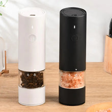 Load image into Gallery viewer, Usb Rechargeable Pepper Grinder Usb Rechargeable Electric Salt Pepper Grinder with Adjustable Ceramic Core Visible for Kitchen