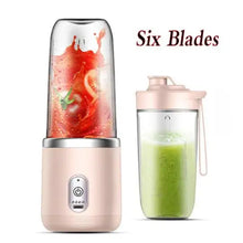 Load image into Gallery viewer, Portable Juicer Blender 300ml Electric Fruit Juicer USB Charging Lemon Orange Fruit Juicing Cup Smoothie Blender Machine