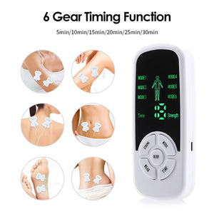 Tens Muscle Stimulator 6 Mode Electric EMS Acupuncture Body Massage Digital Slimming Machine Electro Stimulator