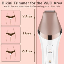 Load image into Gallery viewer, 6in1 Set Electric Epilator Women Female Shaver Leg Body Hair Removal Face Lady Razor Bikini Trimmer Facial Hair Remover Wet&amp;Dry