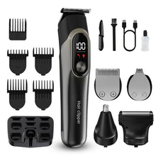 Load image into Gallery viewer, Hair Clipper Five in 1 Set Digital Display Electric Push adjustable Shaving Head Carving  Electric Push