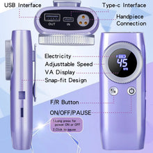 Load image into Gallery viewer, 45000RPM Electric Nail Drill Machine Rechargeable Manicure Cutter Machine With LCD Display Professional Nails Sander Nail Art
