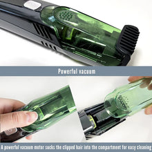 Load image into Gallery viewer, Cordless Men Beard Trimmer Rechargeable Electric Shaver with 20 Trim Built-in Vacuum Clipper for Mustache Sideburns Grooming Kit