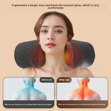 Load image into Gallery viewer, New 5 keys Rechargeable Electric Cervical Massage Pillow Memory Foam Sleep Aid Vibration Heating Wireless Neck Shoulder Pillows