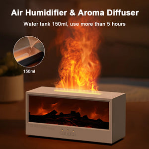 Fireplace Humidifier Flame Aroma Diffuser Fire Humidifier Essential Oil Diffuser Fragrance Diffuser for Room Home Aromatherapy