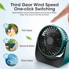 Load image into Gallery viewer, Wide-angle Air Supply Desktop Mini Usb Rechargeable Turbo Electric Fan Mute Portable Dormitory Small Sppliances Strong Wind
