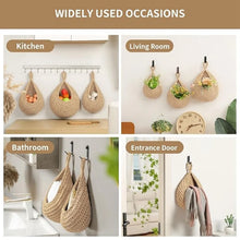 Load image into Gallery viewer, Wall Hanging Fruit Baskets For Kitchen 3 Pack Woven Produce Holder Vegetable Hanging Basket