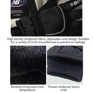 Skiing Gloves Unisex Winter Fleece Thermal Windproof Non-slip Waterproof Snowboarding Bike Cycling Sport Skin-friendly Mittens