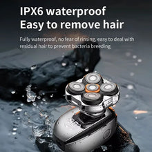 Load image into Gallery viewer, Head Shavers Upgraded 6-in-1 Electric Razor for Bald Men 5D Floating Shaving Rotary Shaver Grooming Kit IPX7 Waterproof Wet Dry