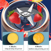 Load image into Gallery viewer, Portable Juicer Blender 300ml Electric Fruit Juicer USB Charging Lemon Orange Fruit Juicing Cup Smoothie Blender Machine