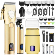 Load image into Gallery viewer, Hair Trimmer for Men Metal Body  Hair Clipper LCD Digital Display Men's Oil Engraving Electric Razor Set