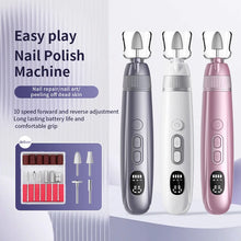 Load image into Gallery viewer, Professional Electric Nail Drill Polishing Machine Kit Rechargeable Portable Nails Drill File Set for Manicure Sanding Tools