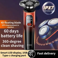 Load image into Gallery viewer, New Hair Trimmer Men's Electric Shaver Set 4D 3 Head Waterproof Razor Beard Trimmer Intelligent Display Men's Razor
