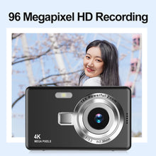 Load image into Gallery viewer, 4K HD 1080P Portable Vlogging Camera Digital Camera 96MP Autofocus Vlogging Camera 2.4 Inch IPS Screen for Kid Adult Photography