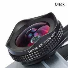 Load image into Gallery viewer, 16mm 4K Super Wide Angle Macro Phone Lens 2 in 1 15X Distortionless HD Universal Clip Camera Lens Kit For iphone Android Lens