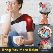 Load image into Gallery viewer, Heating Shoulder Massager Vibration Electric App Control Massage Pads Muscle Fatigue Relax Belt Temperature Shoulder Steamer Pad