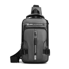 Load image into Gallery viewer, Men Sling Backpack Cross body Shoulder Chest Bag with USB Charging Port Travel Waterproof Nylon Male Multipurpose Messenger Bags