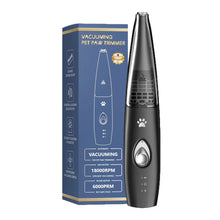 Load image into Gallery viewer, Pet Paw Trimmer With Vacuum Suction Cordless Electric Professional 2 Modes For Dog Cat Paws Face Grooming Clippers