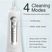Load image into Gallery viewer, 4 Modes Powerful Irrigator Dental Water Flosser Jet Pick Mouth Washing Machine Shower 30-140psi Floss For Teeth Toothpick