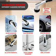 Load image into Gallery viewer, Electric Cleaning Brush 8 in 1 Multifunctional Household Wireless Rotatable Cleaning Brush For Bathroom Kitchen Windows Toilet