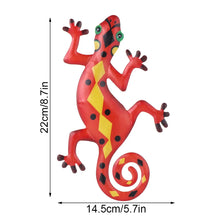 Load image into Gallery viewer, Metal Gecko Wall Decor Art Craft Inspirational Sculpture Hang Indoor Outdoor Home Garden Bedroom Office Landscape Decoration