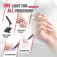 Load image into Gallery viewer, Handheld Nail Dryer Gel Lamp Small Nail Polish Fast Dry Mini Portable Adhesive Glue USB Led Lamp Manicure Tool UV Detector