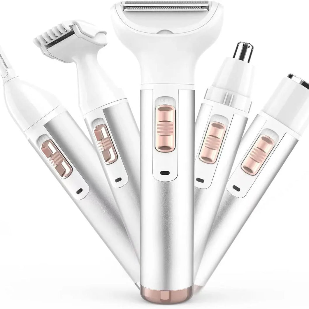 5 in 1 Electric Razor for Women Removal for Body Nose Hair Trimmer Face Shavers Eyebrow Legs Armpit Bikini Area Pubic Underarms