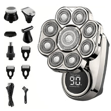 Load image into Gallery viewer, 9 Blades Multi Grooming Kit Digital Display Electric Shaver Hair Trimmer Beard Rlectric Razor Wet Dry Men Facial Shaving Machine