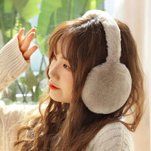 Load image into Gallery viewer, Soft Plush Ear Warmer Winter Warm Earmuffs Solid Color  Ear Cover Outdoor Cold Protection Ear-Muffs Folding Earflap Fashion