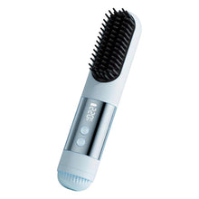 Load image into Gallery viewer, Cordless Hair Straightener Brush for Travel USB Rechargeable Portable Straightening Comb with 3 Temperature Settings