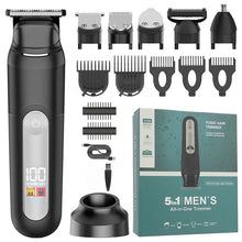 Load image into Gallery viewer, Men's 5-in-1 Home Hairdressing Set Professional Hair Clipper Hair Cutting Machine